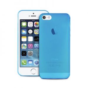 PURO Ultra Slim "0.3" Cover - Zestaw etui + folia na ekran iPhone 5/5s/SE (niebieski)