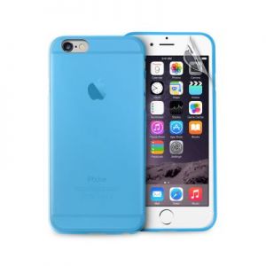 PURO Ultra Slim "0.3" Cover - Zestaw etui + folia na ekran iPhone 6/6s (niebieski)