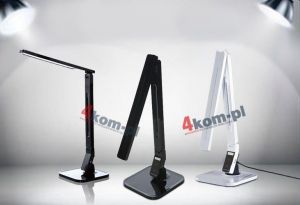 Lampka biurkowa LED dotykowa - 5 stopni jasności - Czarny