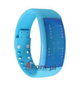 SmartWatch opaska sportowa z krokomierzem - Niebieski