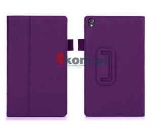 Etui stojak eko skóra fioletowy do Lenovo Tab S8-50 - Fioletowy