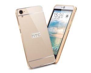 Niebieskie Etui aluminium Bumper HTC Desire 820 - Niebieski