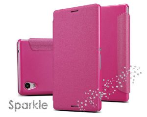Etui Nillkin Sparkle Sony Xperia M4 Aqua Różowe - Różowy