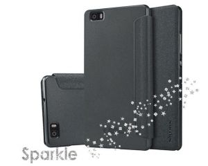 Etui Nillkin Sparkle HUAWEI Ascend P8 Lite Czarne - Czarny
