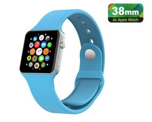 NIEBIESKI Sportowy silikonowy pasek do Apple Watch 38mm - Niebieski
