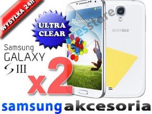 2x Folia ochronna na ekran do Samsung Galaxy S3 + 2x ściereczka