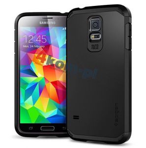 Etui Spigen SGP Tough Armor do Samsung Galaxy S5 + szkło hartowane - Smooth Black