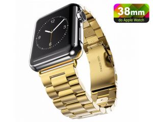 Pasek bransoleta stal nierdzewna do Apple Watch 38 mm - Złoty