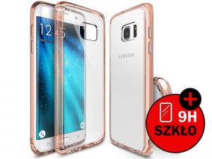 Etui Rearth Ringke Fusion Samsung Galaxy S7 Edge + Szkło hartowane - Różowy