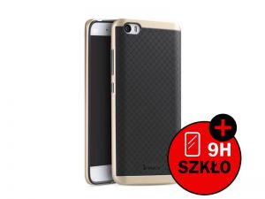 Oryginalne etui iPaky do Xiaomi Mi5 + Szkło hartowane - Złoty