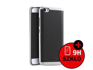 Oryginalne etui iPaky do Xiaomi Mi5 + Szkło hartowane - Srebrny