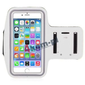 Zestaw Armband opaska sportowa na ramię + Słuchawki Earpods do iPhone 6 - Biały