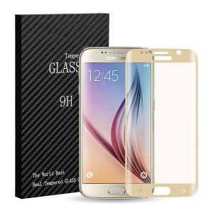 SZKŁO HARTOWANE CAŁY EKRAN GALAXY S6 Edge - Złoty