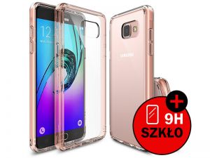 ETUI REARTH RINGKE FUSION SAMSUNG GALAXY A3 2016 + SZKŁO HARTOWANE - Różowy