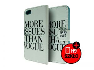 Etui portfel iPhone 5 5s SE Vogue + Szkło - Vogue