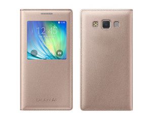 ETUI DO SAMSUNG GALAXY A5 S-VIEW FLIP COVER ZŁOTE - Złoty