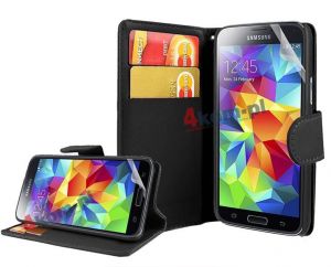 Etui z funkcją portfela do Samsung Galaxy S5 - Czarny