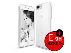 Etui Ringke Slim Apple iPhone 7 Plus Frost White + Szkło - Biały