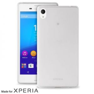 PURO Ultra Slim "0.3" Cover - Zestaw etui + folia na ekran Xperia M4 AQUA (półprzezroczy